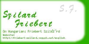 szilard friebert business card